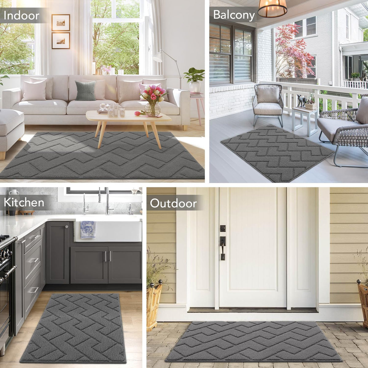 hicorfe grey door mat design adding subtle style to foyer