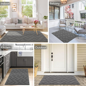 hicorfe grey door mat design adding subtle style to foyer
