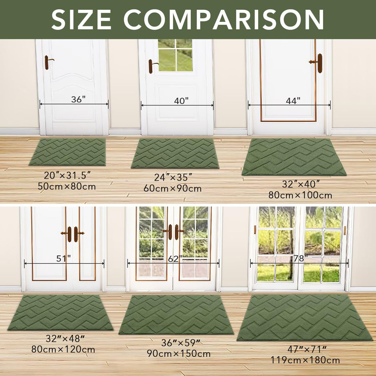 hicorfe doormat non-slip backing close-up highlights stability and protection
