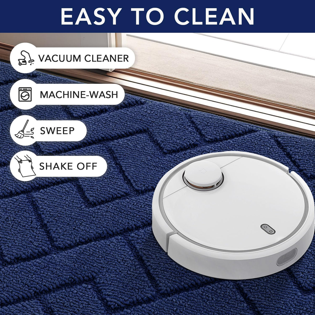 hicorfe easy-clean machine-washable mat simplifies maintenance