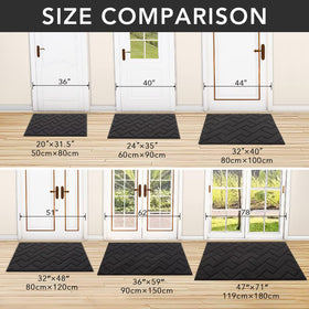 hicorfe front door mat folds easily for simple cleaning and maintenance.