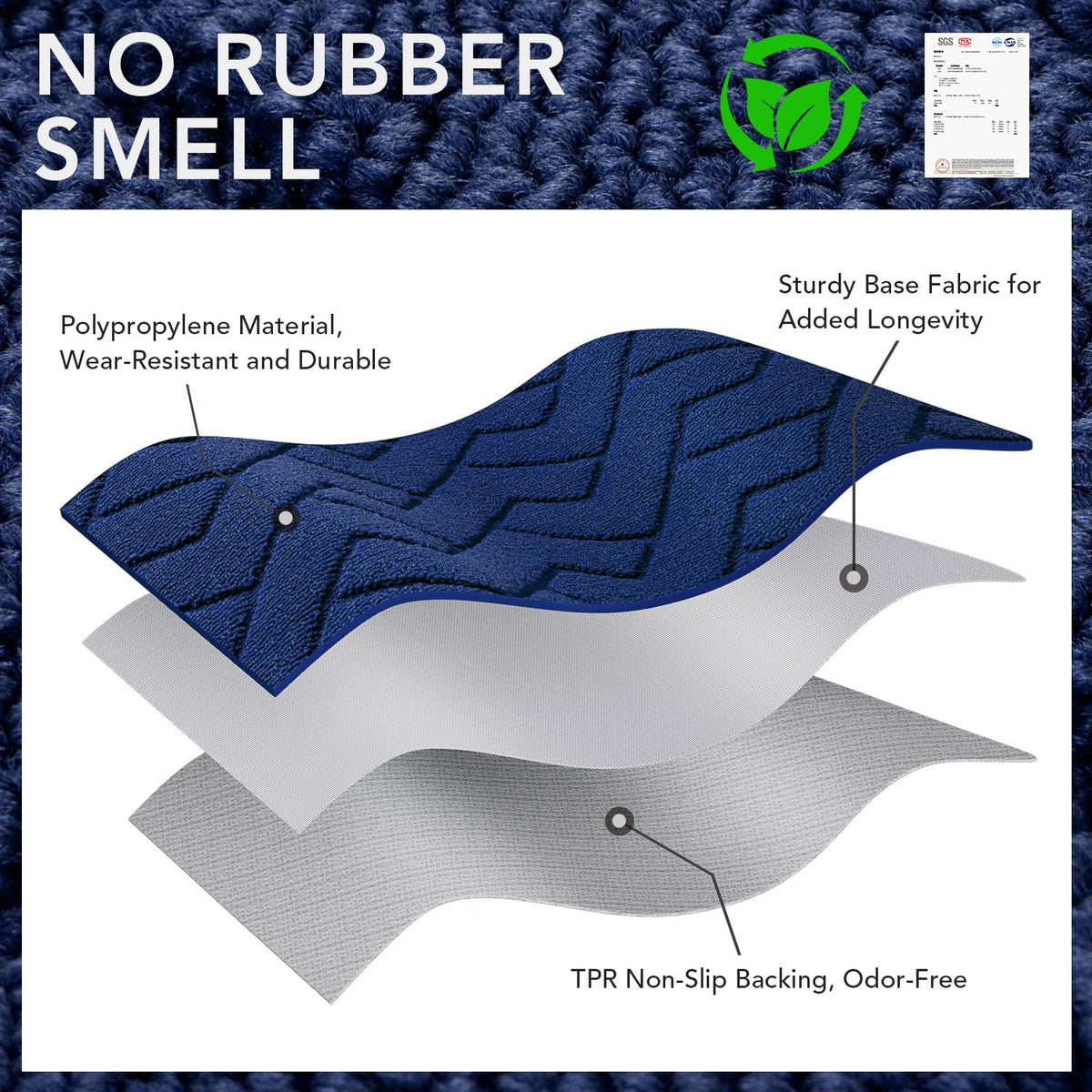 hicorfe weatherproof front door mat endures year-round use