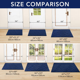 hicorfe welcome mat indoor outdoor navy adds curb appeal