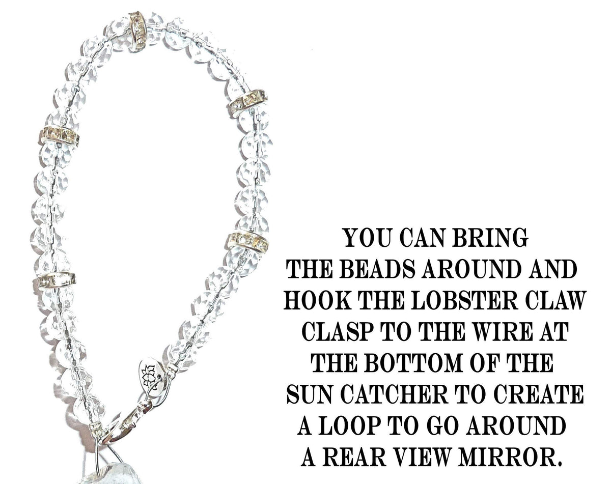 Hidden Hollow Beads Rear View Mirror ornament ideal for car décor.