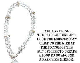 Hidden Hollow Beads Rear View Mirror ornament ideal for car décor.