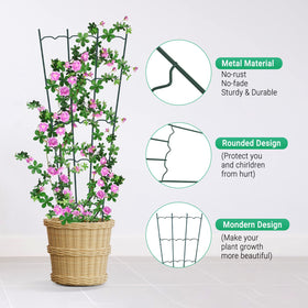 HiGift 4-pack trellises offer versatile plant support options.