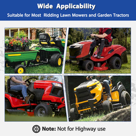 Hidtaw tubeless tire and wheel suited for rugged outdoor mowing tasks.