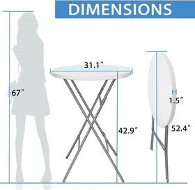 HiEthan 32in round high-top table suitable for versatile events.