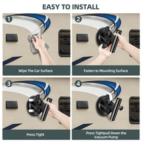 Hifor suction cup on flat surface provides stable hold.