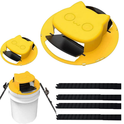 High & Sky 2-pack mouse bucket lid auto flip in action for efficient trapping.