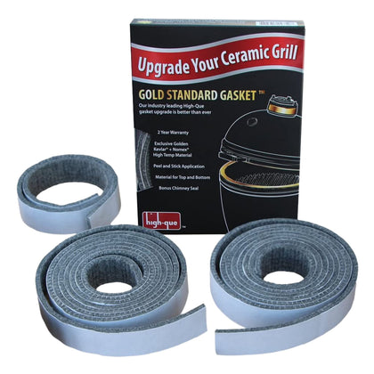 High-Que Gold Standard gasket on Primo Oval x-Large 400 to seal high-heat meals.