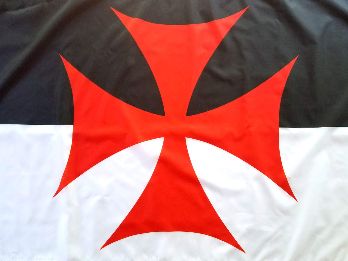 High Supply Knights Templar flag double-stitched edges for lasting durability