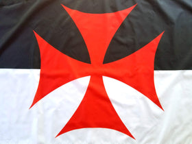 High Supply Knights Templar flag double-stitched edges for lasting durability