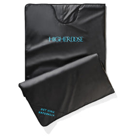 HigherDOSE far infrared sauna blanket front view promotes full-body warmth