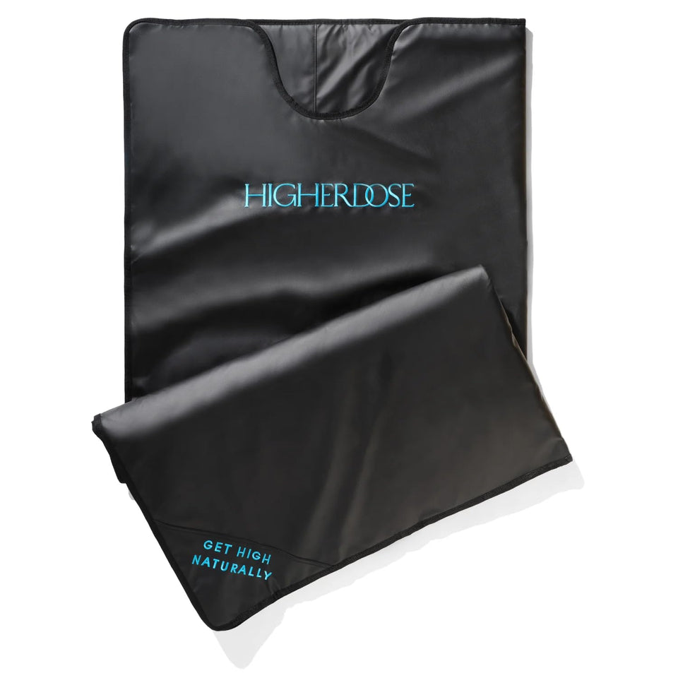 HigherDOSE far infrared sauna blanket front view promotes full-body warmth