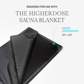 HigherDOSE hypoallergenic sauna towel insert minimizes irritation during sessions