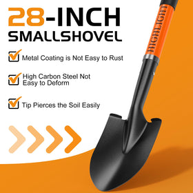 HIGHLIGHT Kids Shovel metal blade close-up with anti-corrosion coating.