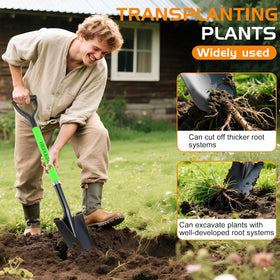 HIGHLIGHT Spade Shovel 45-inch height supports a comfortable posture.