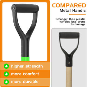 HIGHLIGHT Spade Shovel ideal for drainage and transplanting tasks.