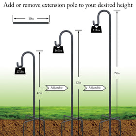 Highpro 27-pound weight guidance for stable 47-inch pole setup