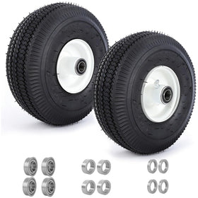 Hightall two-pack tubeless tire wheel improves puncture resistance on uneven lawns