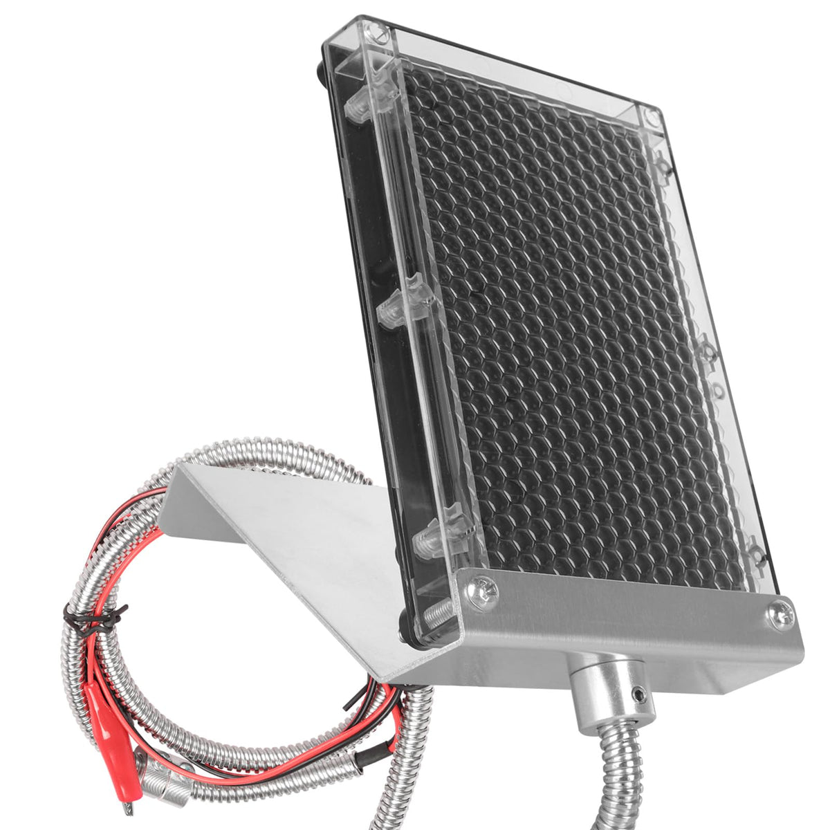Highwild 6V solar panel front view shows weatherproof outdoor charging for feeders.