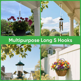 HiGift 8-pack S hooks offer flexible organization for home and garden.