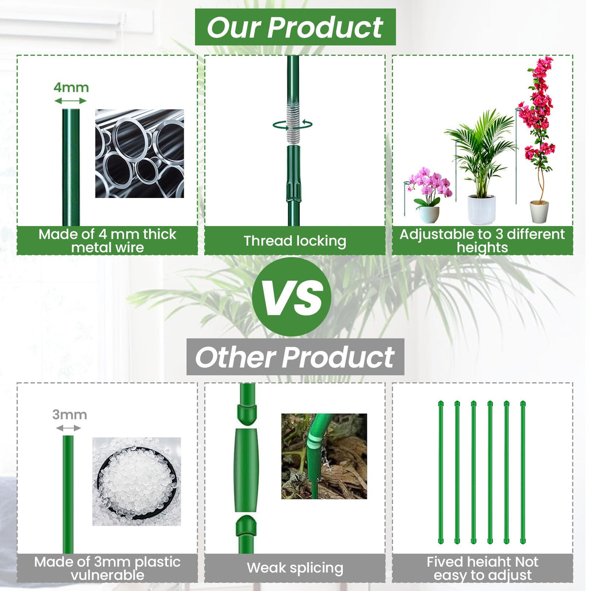 HiGift extension rod 11.8 inches enables precise spacing between supports.