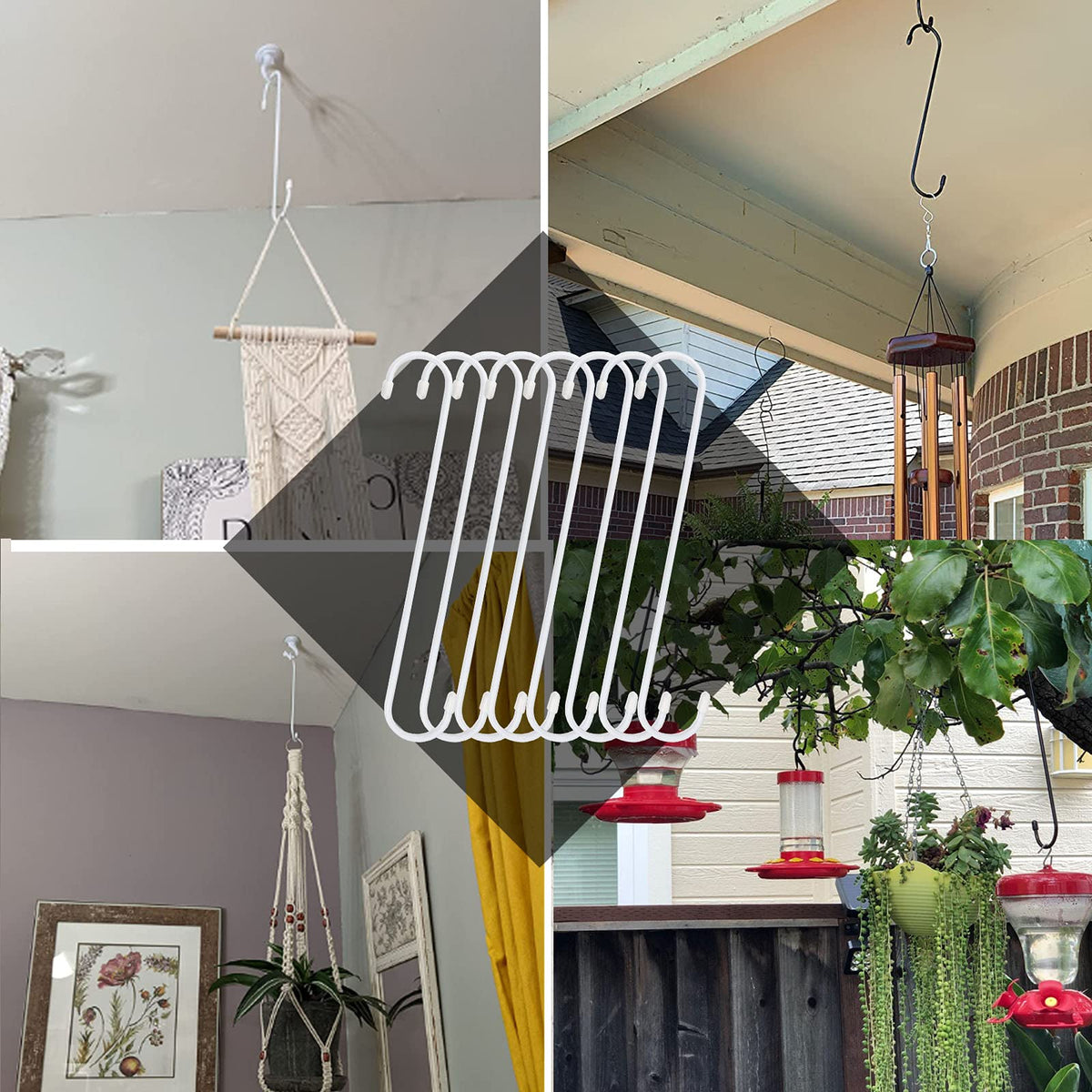 HiGift 10-inch S hooks simplify indoor and outdoor display.