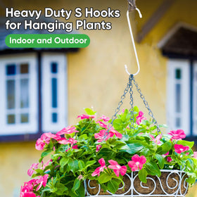 HiGift heavy-duty S hook keeps heavy pots secure when hung from beams.