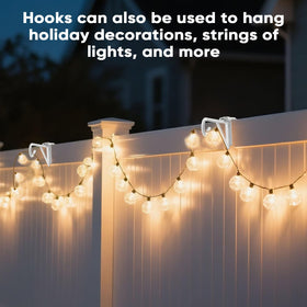 HiGift fence hooks hold bird feeders, wind chimes, or baskets along fences.