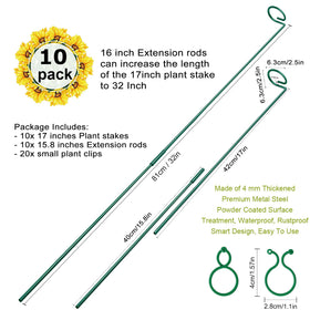 HiGift powder-coated steel stake closeup highlighting rust resistance and durability.