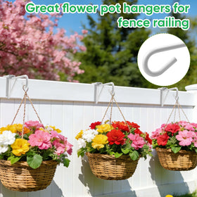 HiGift rust-resistant powder-coated fence hook resists outdoor staining.