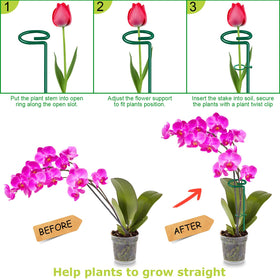 HiGift weatherproof green stakes withstand wind and rain in outdoor gardens.
