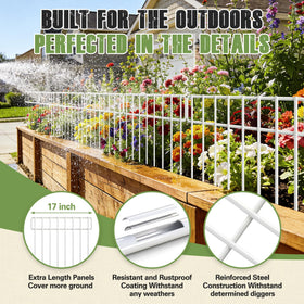 HIHADUUM animal barrier fence 14-pack rustproof coating keeps outdoor fencing durable