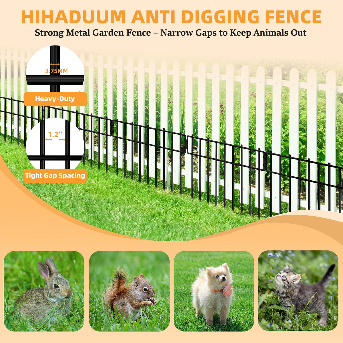 HIHADUUM expanded fence fits existing dog fence for yard.