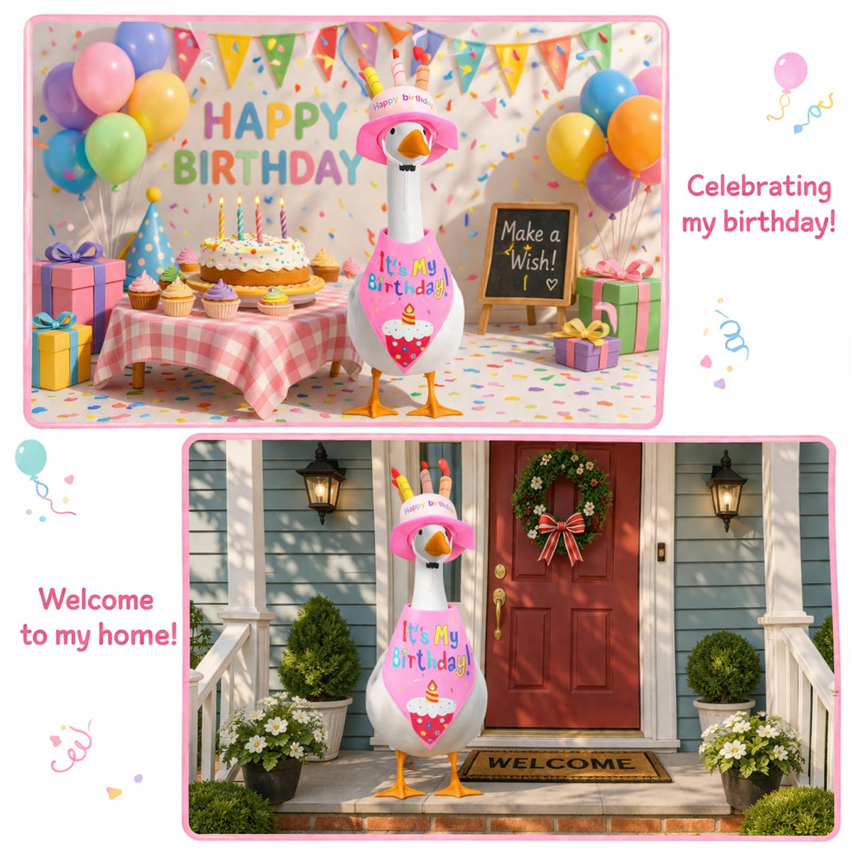 HIHETE goose outfit for 17-inch statues with neat look
