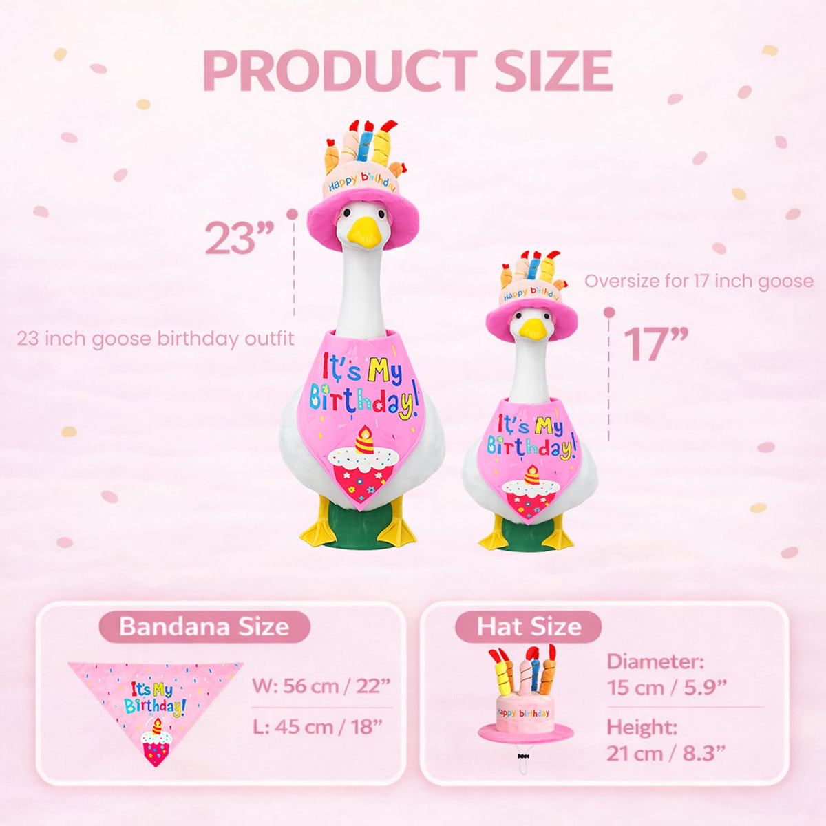 HIHETE goose outfit designed to fit 23-inch lawn geese securely