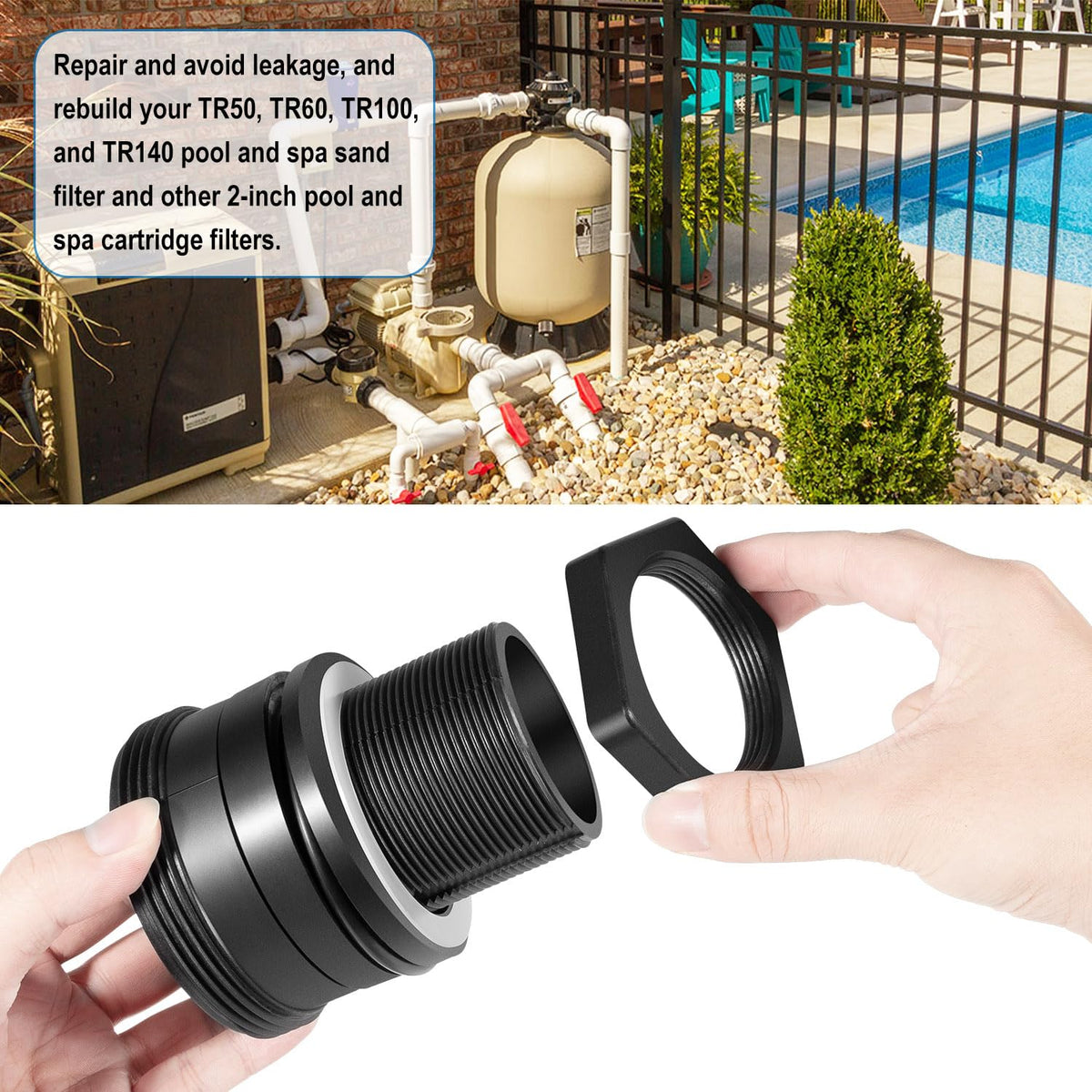 Hihitomorrow 154714 external spacer maintains correct clearance for installation.