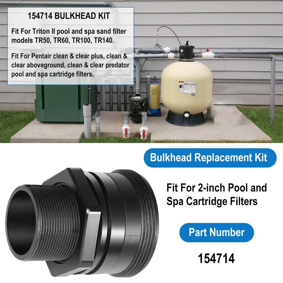 Hihitomorrow 154714 internal locknut ensures a tight, secure seal.
