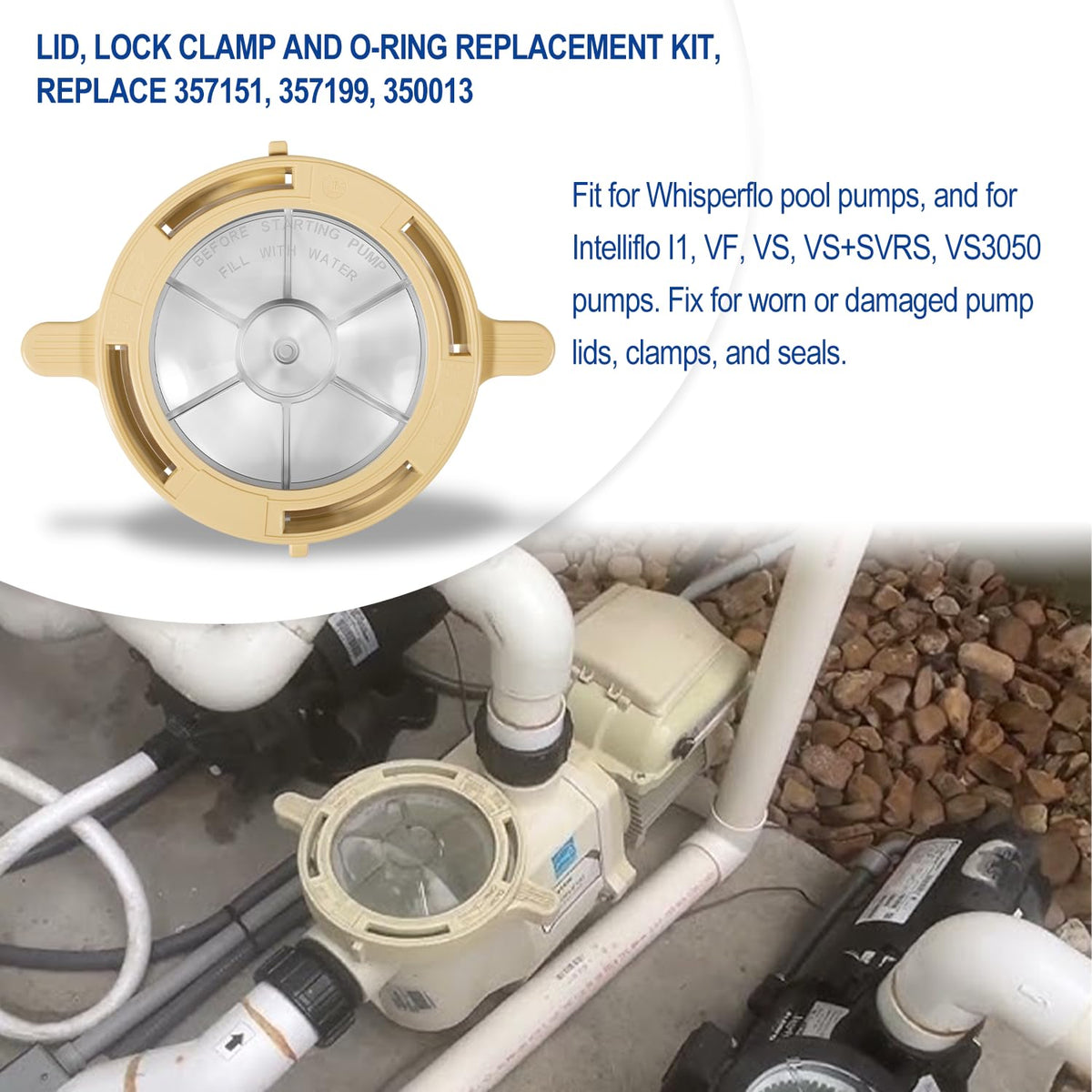 Hihitomorrow almond-plastic clamp designed for durable poolside use.
