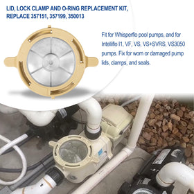 Hihitomorrow almond-plastic clamp designed for durable poolside use.