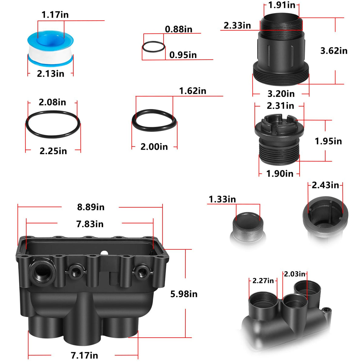 Hihitomorrow kit features high-temp resistant rubber and plastic for durability.