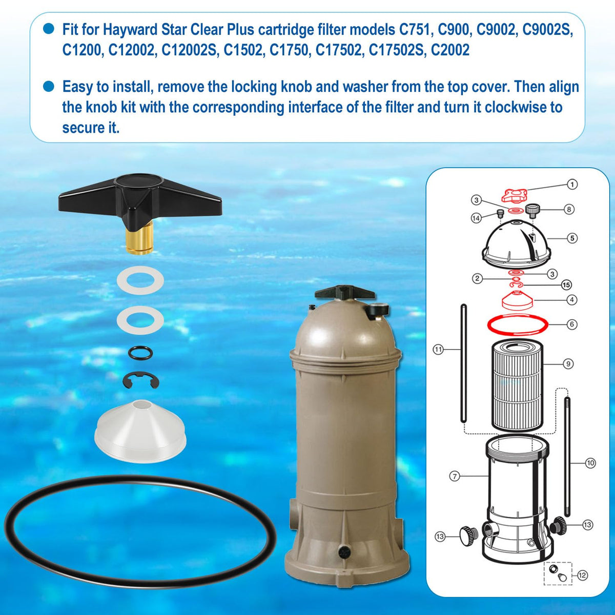 Hihitomorrow StarClear Plus lid O-ring: helps seal and prevent leaks.