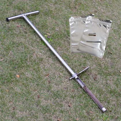 HiHydro 36-inch soil probe with foot pedal for easier ground insertion in lawns.