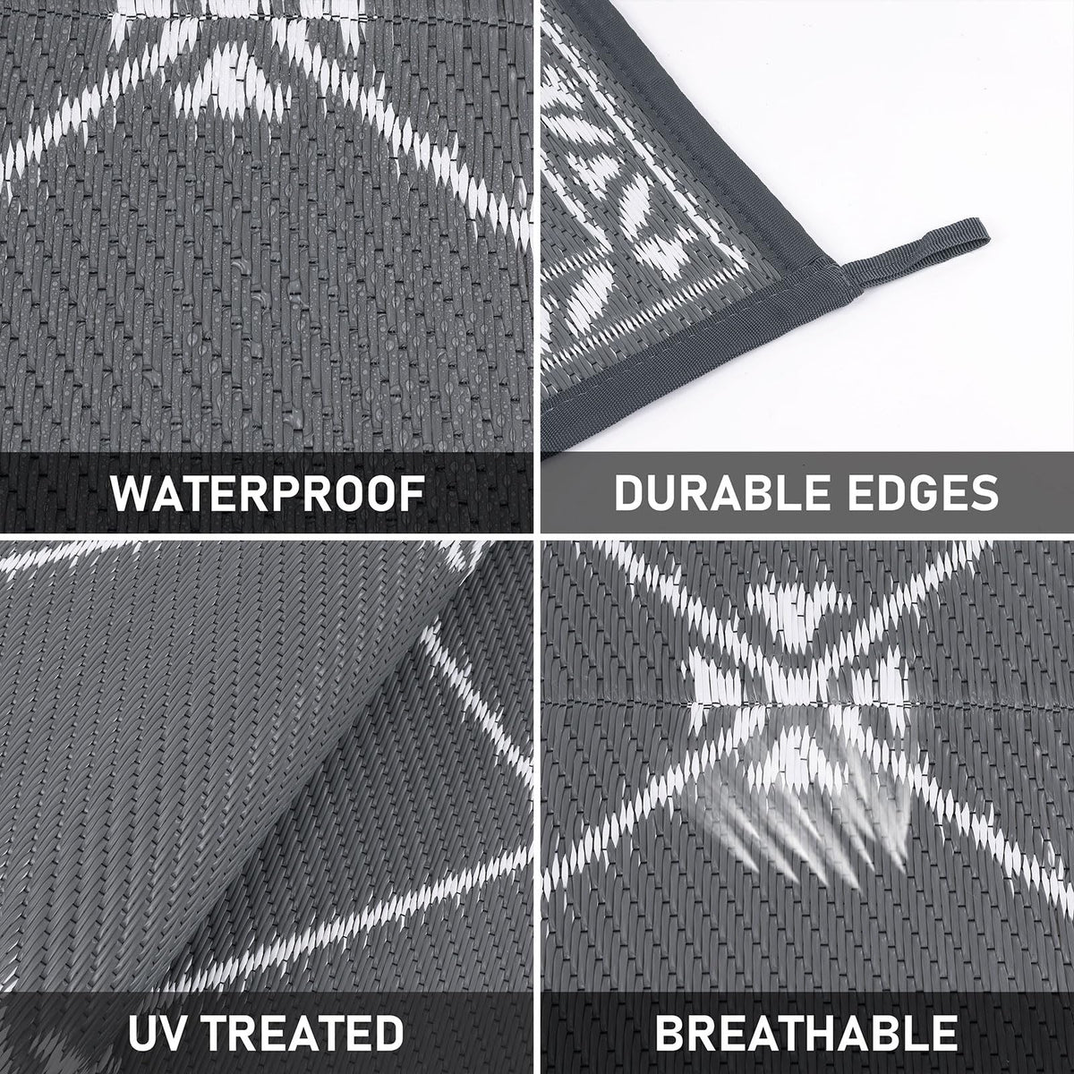 HiiARug versatile outdoor rug suitable for patio, RV, garden, and more.