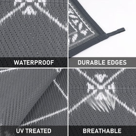 HiiARug versatile outdoor rug suitable for patio, RV, garden, and more.