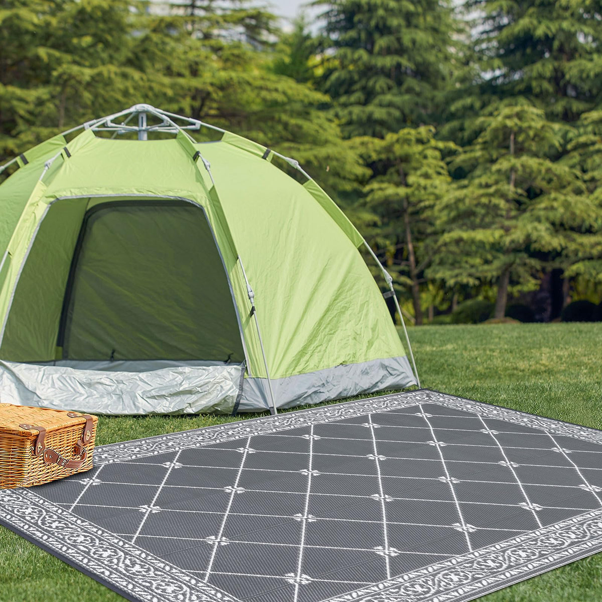 HiiARug soft polypropylene material provides comfortable surface for kids.