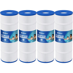 Hiioors CCP320 pack front view, durable pool filters for long-lasting use.