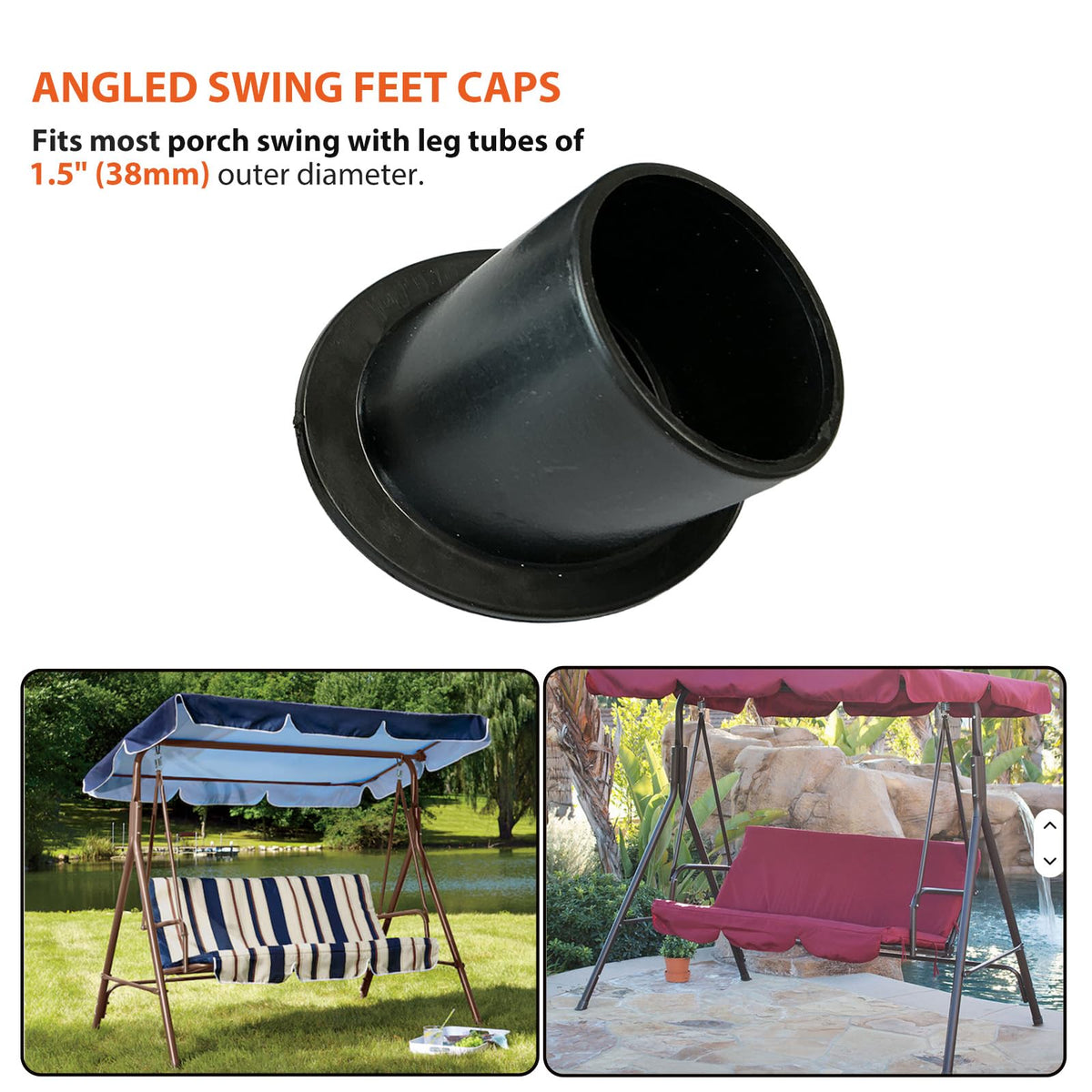 HIJOYPAL four-pack feet caps keep canopy swing steady and safe